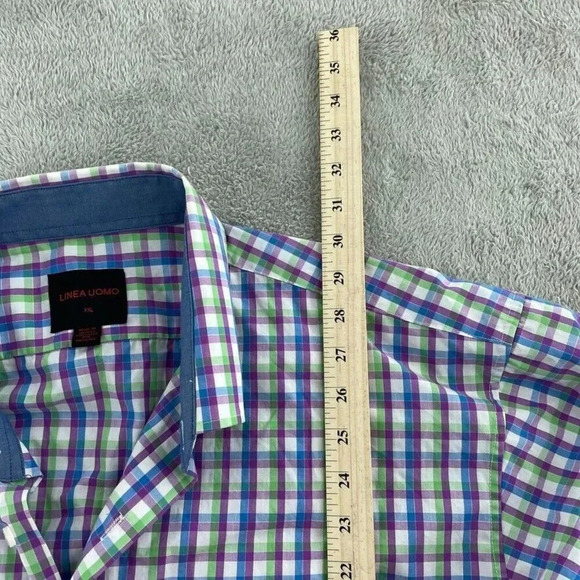 Linea Uomo Shirt Long Sleeve Button Down Mens 2XL Colorful 3922 - Picture 2 of 7